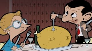 Dinner for Two  Mr Bean Official Cartoon [upl. by Harrad]