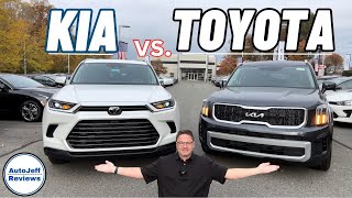 2024 Toyota Grand Highlander vs 2024 Kia Telluride I Compare  You Decide [upl. by Chemash]