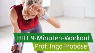 HIIT  High Intensity Interval Training mit Prof Froböse und Vanessa Blumenthal 9MinutenWorkout [upl. by Hassin551]