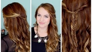 Easy Beachy Half Up Hairstyle for the Holidays [upl. by Hgielsel]