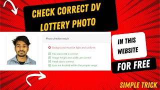 How to know DV photo is accepted DV Lottery Photo Checker tips [upl. by Sedicla]