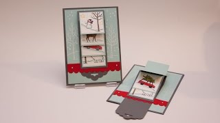 DIY  WasserfallKarte White Christmas  Stampin Up [upl. by Aihselat]