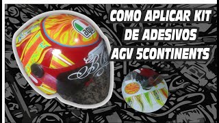 Passo a Passo  Aplicação de Adesivos AGV 5Continents em Capacete [upl. by Htidra]