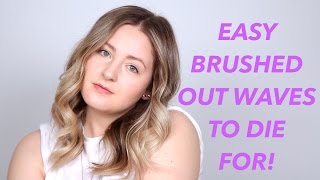 BRUSHED OUT WAVES TO DIE FOR HAIR TUTORIAL [upl. by Norrahs]