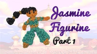 Disney Princess Series PART 1 Jasmine Rainbow Loom Figurine Tutorial ORIGINAL DESIGN [upl. by Cyd]