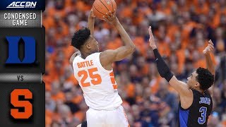 Duke vs Syracuse Condensed Game  201819 ACC Basketball [upl. by Elder]