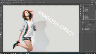 Photoshop effect Anaglyph effect on Picture and Text [upl. by Blondie]