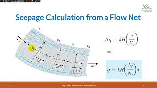 Seepage calculation from flow net [upl. by Olbap500]