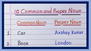 Examples of Common and Proper Noun  in English  10 common and proper nouns [upl. by Nivled]