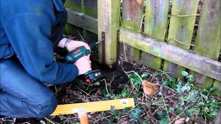 Fence post repair  how to fix broken leaning fence posts  quick and easy with Post Buddy [upl. by Znarf]