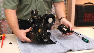 Singer Featherweight 221 222 Video Tutorial  Motor Removal [upl. by Macilroy290]