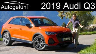 Audi Q3 FULL REVIEW allnew 2019 comparison of trims suspensions engines  Autogefühl [upl. by Eilsel897]