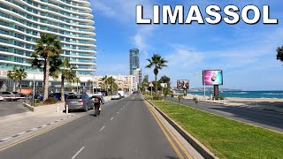 DRIVING along LIMASSOL CITY SEAFRONT ROAD in CYPRUS 4K 60fps [upl. by Ael]