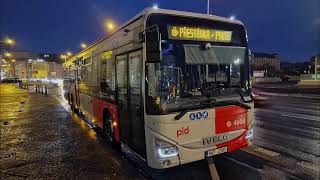 BUS linkaline quotAirport Express AEquot  Letiště ► Hlavní nádraží  MHD PrahaPrague CZ [upl. by Johathan]