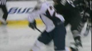 Stephane Robidas KOS JP Dumont with a big hit [upl. by Davilman]