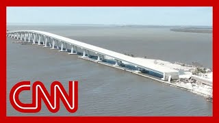 Causeway connecting Florida mainland to island crumbled into ocean [upl. by Nuoras959]