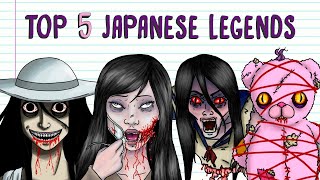 TOP 5 JAPANESE LEGENDS Kuchisakeonna TekeTeke Hachishakusama HitoriKakurenbo Gozu  Horror [upl. by Armond417]