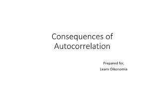 Consequences of Autocorrelation [upl. by Croix]