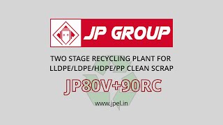 Two Stage Plastic Recycling  Ideal for LLDPELDPEHDPEPP Clean Scrap [upl. by Tomchay102]