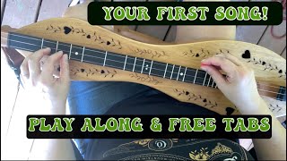 Beginner Dulcimer Lesson Your First Song  With 2 Sets Of Tabs  Folkcraft Instruments [upl. by Meekahs]