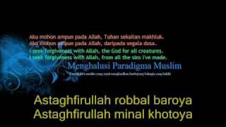 Taubatan Nasuha Qasidah Istighfar Rumi ArabicWestern lyrics [upl. by Nylesoj]