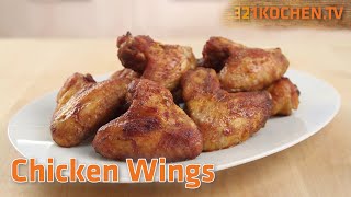 Knusprige Chicken Wings einfach selber machen  Einfaches Rezept für Hähnchenflügel im Backofen [upl. by Eniledam]