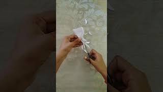 Beautiful snowflake flower  paper cutting ideas shorts youtubeshorts shortvideo [upl. by Eyma]