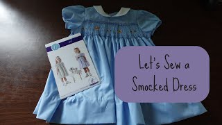 Making A Smocked Dress  Childrens Corner Lee Dress Sew Along  Spring Sewing  Easter Sewing [upl. by Marinelli]