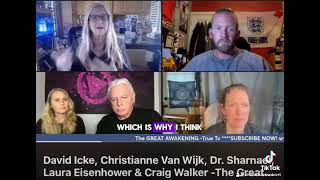 David Icke Christianne Van Wijk Dr Sharnael Craig Walker subscribe Awakening wwwDrsharnaelcom [upl. by Secnirp]