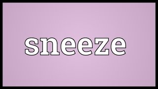 Sneeze Meaning [upl. by Kristina237]