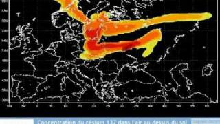 Chernobyl 25 years ago radioactive Cesium 137 cloud over Russia and Europe [upl. by Nyvlem]