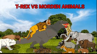 Tyrannosaurus TRex Vs Modern Animals Animation —all animation [upl. by Eselahs]