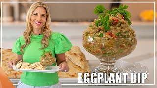 The BEST Roasted Eggplant dip  Melitzanosalata Recipe 🍆🍆🍆 [upl. by Modnar167]