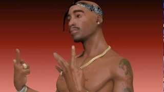 2Pac Tupac Amaru Shakur 3D Sculpt with BPR render [upl. by Eycal]