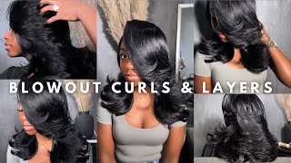 Voluminous Blowout Curls amp Layers Tutorial  Tips You Need To Know [upl. by Nilesoy]