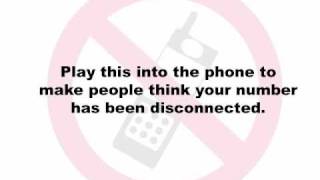 Disconnected Phone Message  Stop Telemarketers [upl. by Aicsila]