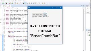 JavaFX ControlsFX tutorial BreadCrumbBar [upl. by Ameehs]