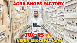 Agra Shoes Factory 70 Rs 🔥 Shoes Wholesale Market In Agra  Baxxy Shoes  Shoes Wholesale Market [upl. by Genevra]