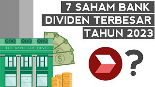 7 Saham Bank Dengan Dividen Terbesar 2023 [upl. by Nnhoj]