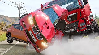 Roads Realistic Car Crashes 5 🔥 BeamNGDrive [upl. by Ik]