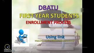 DBATU ENROLLMENT PROCESS FOR FIRST DIRECT SECOND YEAR STUDENTS [upl. by Grannia44]