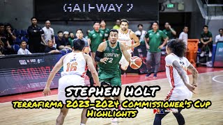 Stephen Holt Terrafirma 20232024 PBA Commissioners Cup Highlights [upl. by Analak]