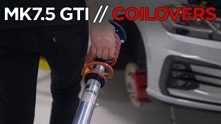 2018 MK75 GTI  Installing HampR Coilovers [upl. by Athelstan]