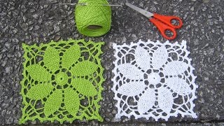 Como tejer posavasos cuadrados crochet paso a paso [upl. by Gemoets]