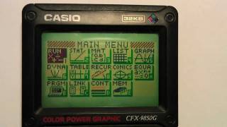 Casio CFX9850G color graphic calucator [upl. by Noyahs]