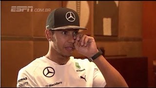 Hamilton Chora Ao Assistir Vitória Histórica de Ayrton Senna em Interlagos 1991 [upl. by Kalb980]