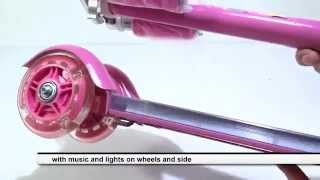 Skateboards Skate Scooter For Girls Princesses Musical Lights Toy 3 Wheel Arm Assembly [upl. by Ethbin426]