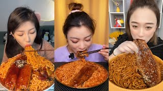 2x Spicy Noodles Eating with Fish quot Real Mukbang Eating Chinese Food  Asmr Mukbangs [upl. by Conan58]