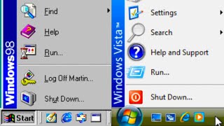 Windows Classic Start Menu Evolution [upl. by Scharaga]