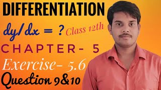 Parametric form class 12th Ex 56 Question 9amp10 । differentiation and integration NCERT Solution । [upl. by Ellahcim]